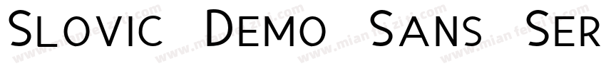 Slovic Demo Sans Serif字体转换